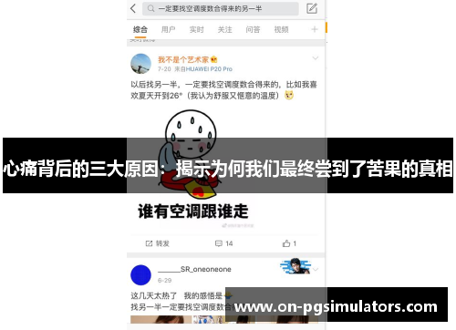 心痛背后的三大原因：揭示为何我们最终尝到了苦果的真相
